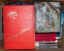 An accumulation of stamps in five albums and loose with mint Great British decimal sets,
