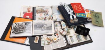 Postcards and Cigarette Cards; modern black album of 96 postcards of airplanes and airships,