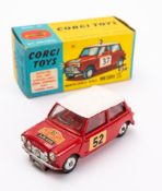 Corgi 321 BMC Mini Cooper S 'Rallye Monte Carlo 1965': red body and interior with white roof and