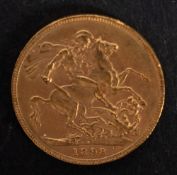 A Victorian 1898 Sovereign