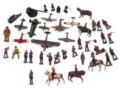Britains and others, a collection of loose lead figures, including, a Lifeboatman,
