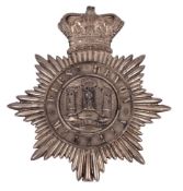 A Victorian First Devon Militia Helmet Plate, 9.5cm high.
