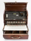 A mid 20th century mahogany cased 'Gledhill' till.