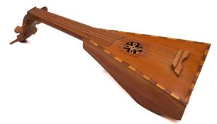 A reproduction five string Renaissance style lute,