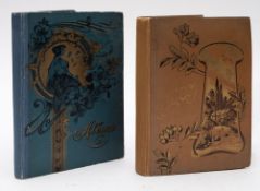 Edwardian Postcards, two period albums containing over 240 assorted postcards, mainly Edwardian,