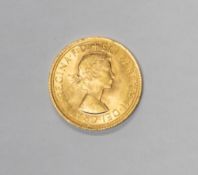 An Elizabeth II 1967 Sovereign.