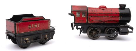 An unboxed group of Hornby O gauge rolling stock, comprising a Cement wagon,