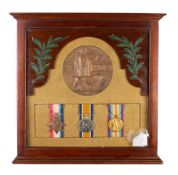 A WWI trio and Memorial Death Plaque to 'M.5764 Henry Hole Lemon ERA 3 RN.