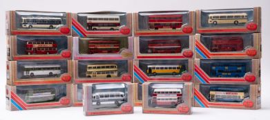 A boxed group of Exclusive First Edition buses, 1:76 scale,