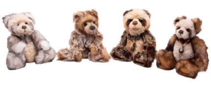 A Group of Four Charlie Bears after designs by Isabelle Lee, 'Anniversary Diesel',