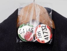 An Exeter Corporation Transport black wool overcoat, maker Biggs, Jones & Gibson Ltd,