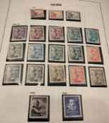 Spain from mid 1940s to mid 1990s in 3 well filled printed albums, apparently virtually all UM.