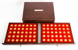 Danbury Mint 1987 Royal Sovereigns silver Gift set in original case (complete set )