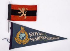 A mid- 20th century Scottish Command Headquarters vehicle flag,