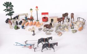 Britains Farm set, a good comprehensive collection of painted figures and animals,