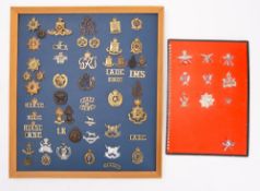 A collection of Indian and other Regimental badges, including Indian Signal Core,