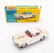Corgi 258 'The Saint's' Volvo P1800: white body with red interior and driver figure,