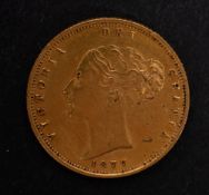 A Victorian half sovereign 1877.