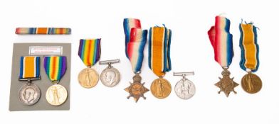 A WWI trio and three WWI pairs.