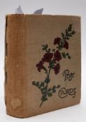 Edwardian Postcards; Vintage Floral Album containing 350 postcards, large percentage of Edwardian,