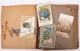 An early 20th century postcard album and contents, GB topographical, including Temple bar,