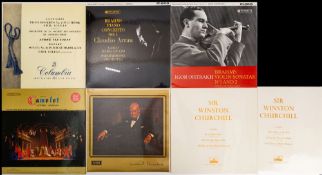 Seven Early issue Classical LPs on Columbia and Decca labels Including Saint-Saens, Brahms,