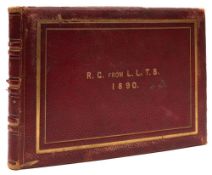 France 1890. A red morocco album gilts tamped 'R G from L,La, T, B.