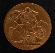 A 1928 Sovereign South Africa Mint Mark