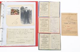 A WWII War Medal and related ephemera for 'P/JX 212855 R Woodburn RN',