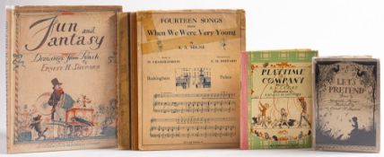 SHEPARD, Ernest H - Fun & Fantasy a Book of Drawings. Org. pictorial boards in edge worn d/w.