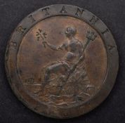 A 1797 Late Georgian High Grade Cartwheel Penny.