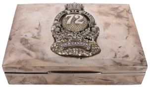 A silver plated military badge, Duke of Albany own Highlanders-72th Regiment of Foot,