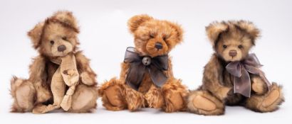 A group of three Charlie Bears after designs by Isabelle Lee, 'Theo',