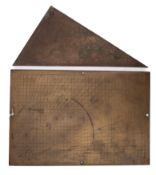 Two brass trajectory plates,