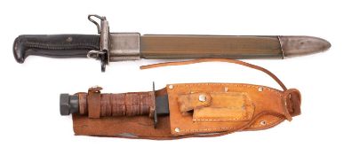 A US Garrand bayonet,