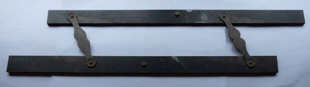 A 19th-century ebony parallel rule,
