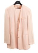 Emporio Armani. A lady's two piece pink pinstripe suit.