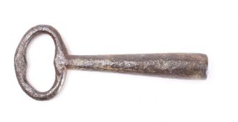 An 18th century steel turn square,