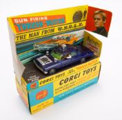 Corgi 497 'The Man From Uncle' Thrush -Buster': dark blue with yellow interior and silver trim cast