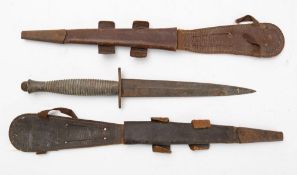 A Fairbairn Sykes fighting knife,