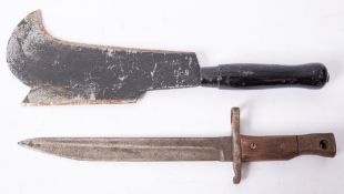 A reproduction Napoleonic bill hook,