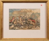 After Alken - Unkenneling; Breaking Cover; Full Cry; The Death,- set of four colour lithographs,