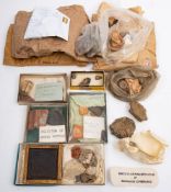 A collection of Antiquities, comprising Greek and Roman pottery sherds, Roman glass, oil lamp,