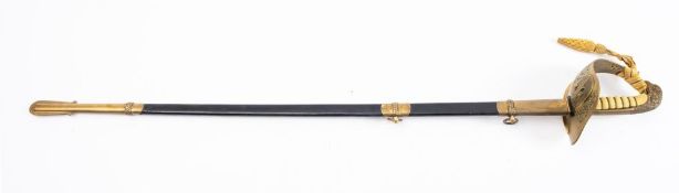 A George V RAF Officer's sword, retailers mark for Burberry, Haymarket, London,