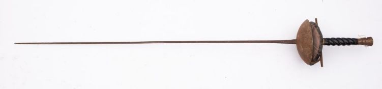 An ebony handled foil. 95cm long.