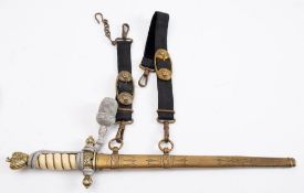 A Third Reich Period Kriegsmarine Dirk, maker E & F Horster, Solingen,