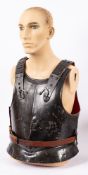 A reproduction English Civil War cuirass, comprising chest plate and back plate.