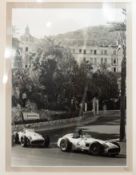 After Rodolfo Mailander (1923-2008 ) 'Stirling Moss, Mercedes Benz W196, Monaco Grand Prix,