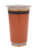 Thorkild Olsen for Royal Copenhagen a crackle glazed vase,