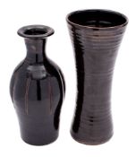 *Jeremy Leach [b. 1941] two stoneware vases